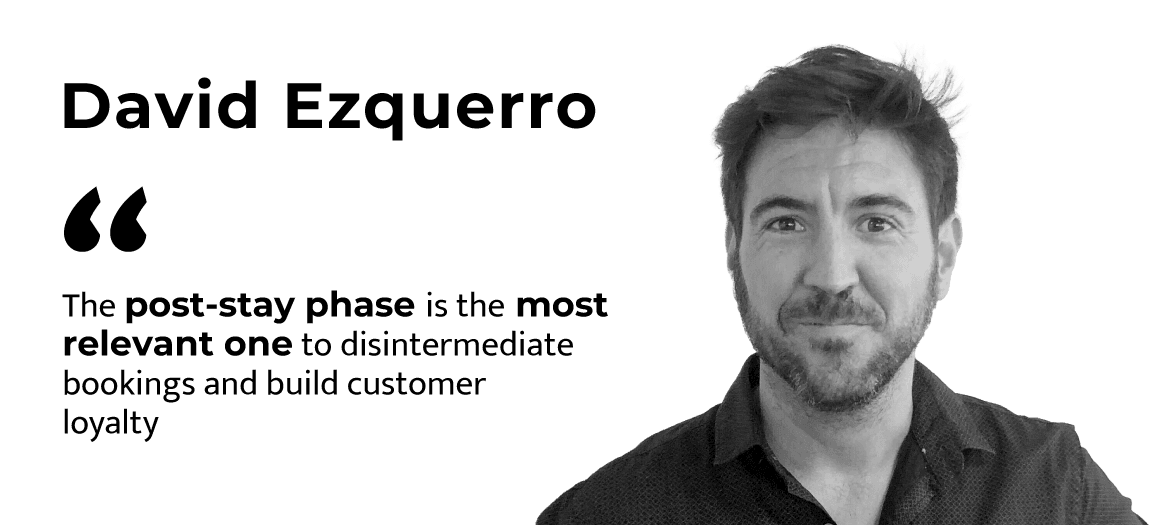 David Ezquerro (PUSHTech): “The post-stay phase is the most relevant one to disintermediate bookings and build customer loyalty.”