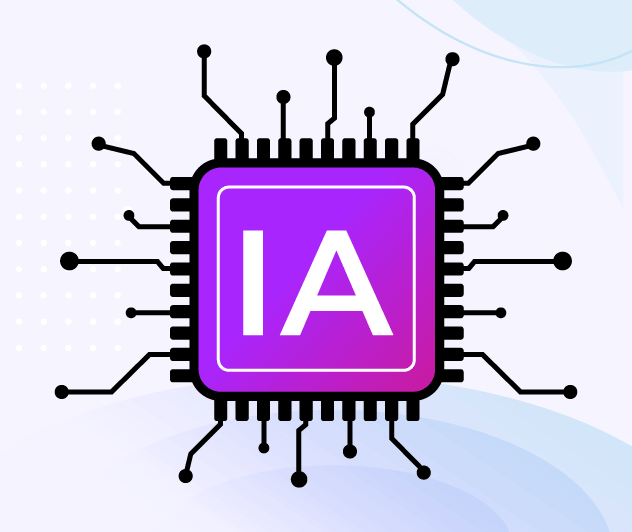Processor chip labelled “IA” (AI)