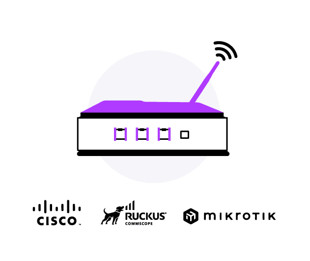 WiFi router compatible with vendors such as Cisco, Ruckus and MikroTik