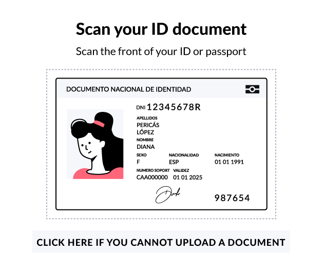 Scanning the front of the guest's ID document during check-in