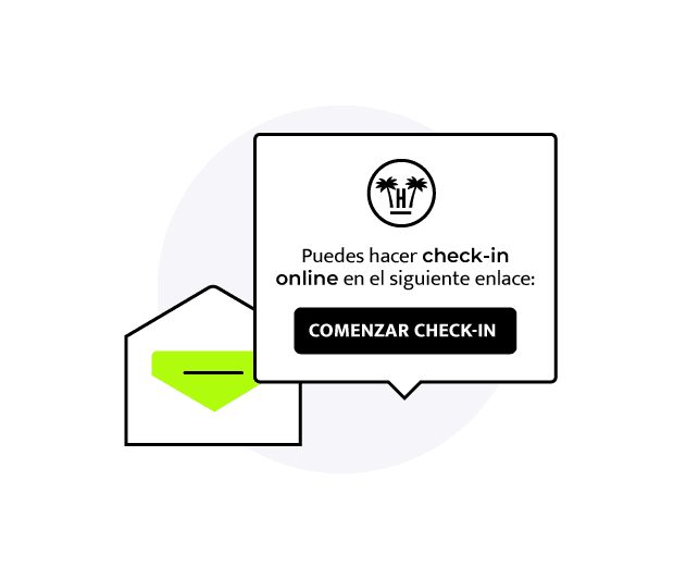 Email al huésped con el enlace para comenzar el check-in online