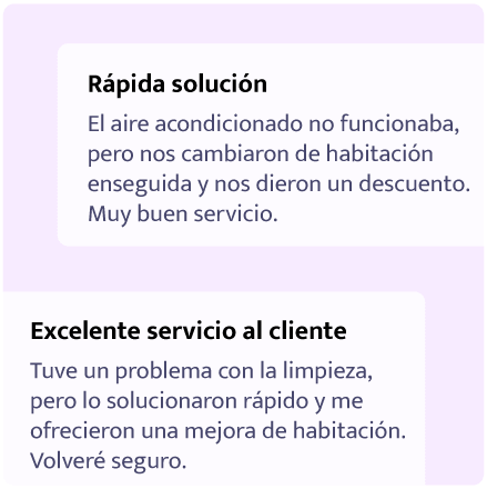 Resolver las quejas de los huéspdes y mejorar su fidelidad