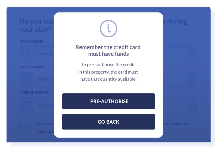 Card pre-authorisation and check-out