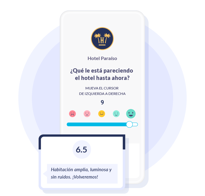 Haz encuestas de satisfacción durante la estancia