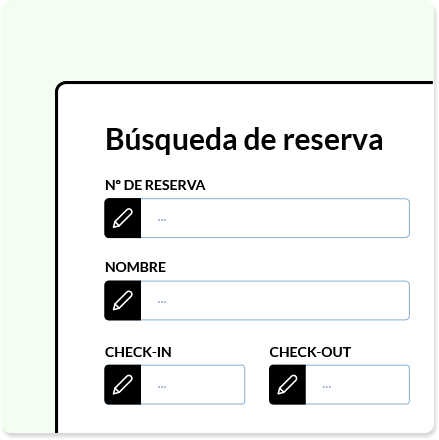 Opciones flexibles de búsqueda de reservas