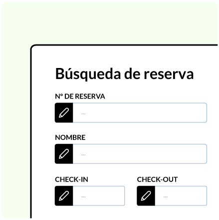 Opciones flexibles de búsqueda de reservas